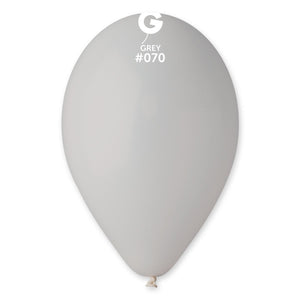 Solid Balloon Gray #070 - 12 in.