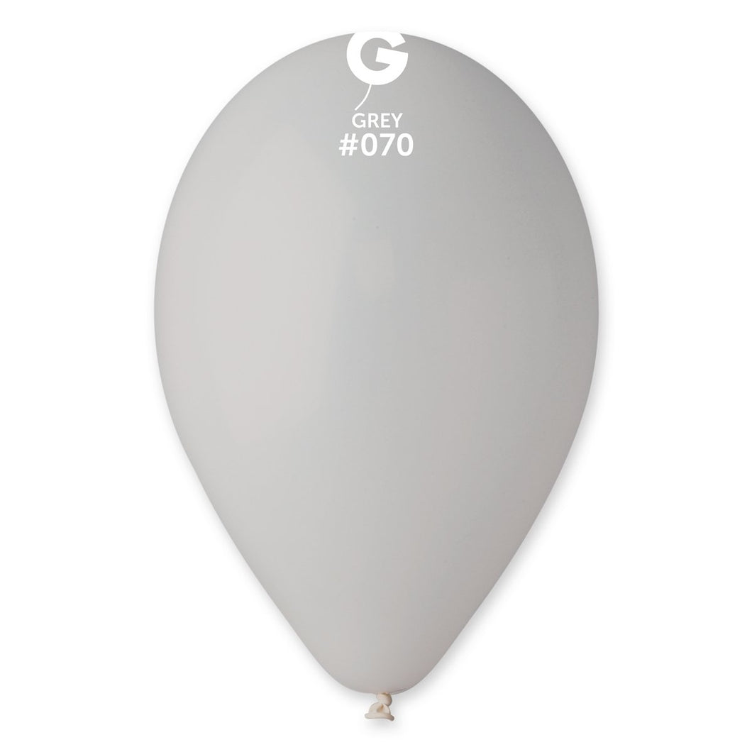 Solid Balloon Gray #070 - 12 in.