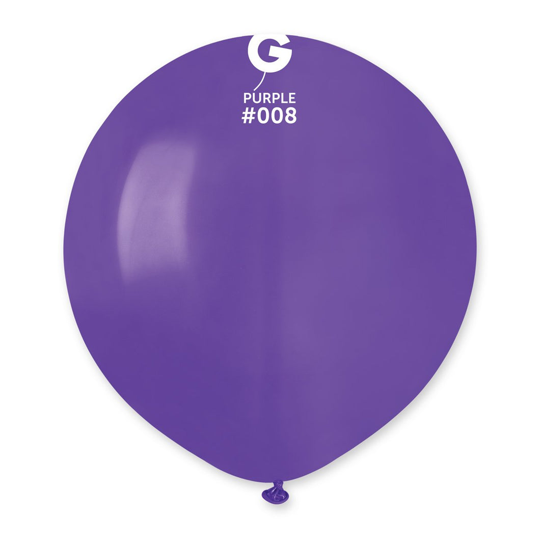 Solid Balloon Purple #008 - 19 in.
