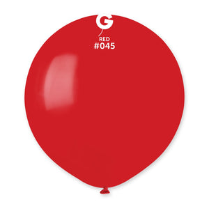 Solid Balloon Red  #045 - 19 in.