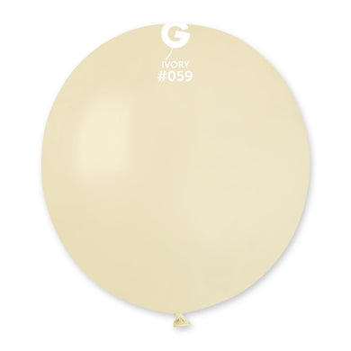 Solid Balloon Ivory #059 - 19 in.