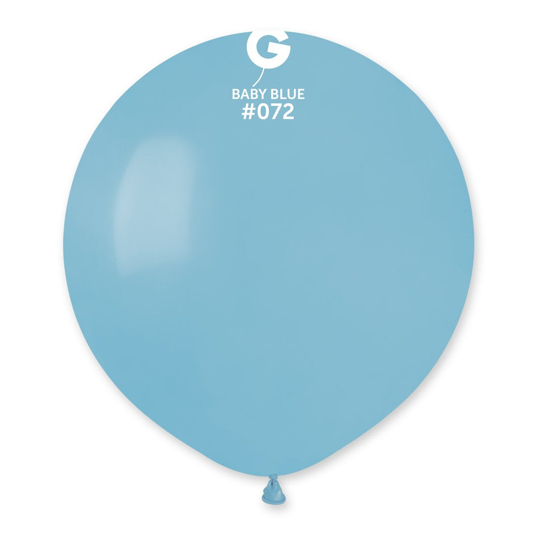 Solid Balloon Baby Blue #072  - 19 in.