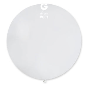 Solid Balloon White #001 - 31 in. (x1)