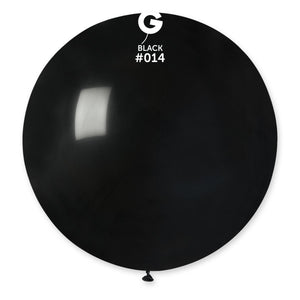 Solid Balloon Black #014 - 31 in. (x1)
