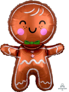 Gingerbread Man Foil Balloon 31 in.