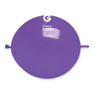 Solid Balloon Purple G-Link #008 - 13 in.