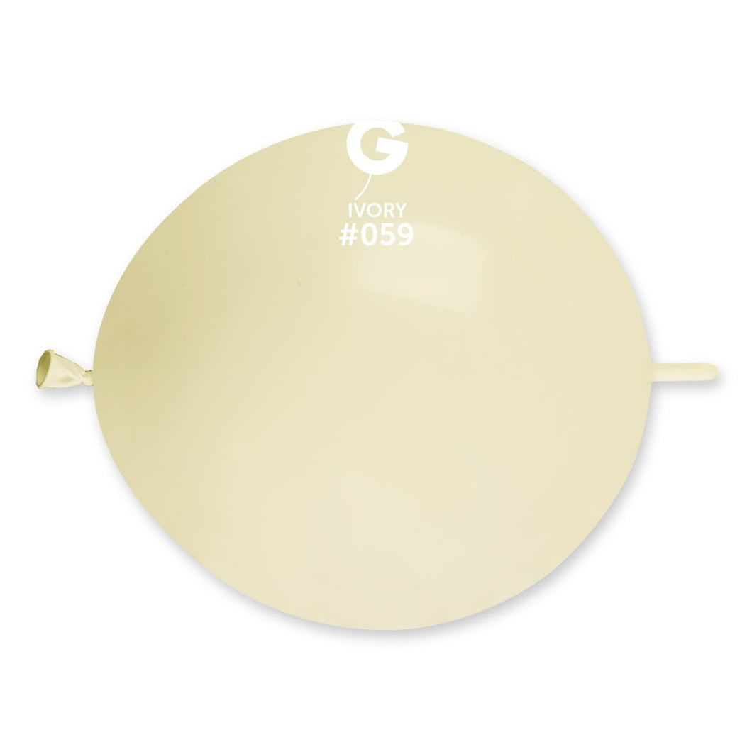 Solid Balloon Ivory G-Link #059 - 13 in.