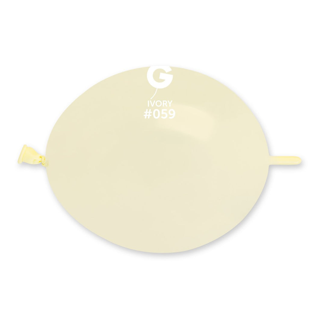 Solid Balloon Ivory G-Link #059 - 6 in.