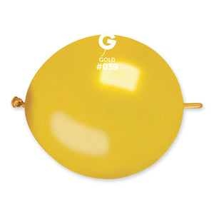 Metallic Balloon Gold G-Link 13 in.