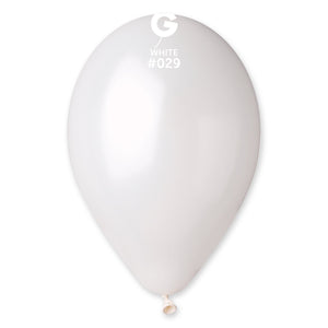 Metallic Balloon White #029 - 12 in.
