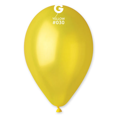 Metallic Balloon Yellow #030 - 12 in.
