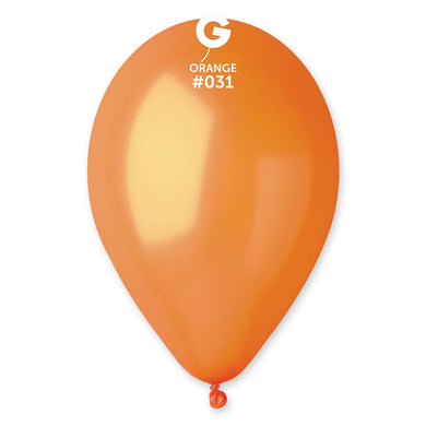 Metallic Balloon Orange #031 - 12 in.