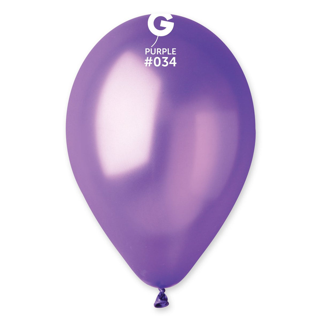 Metallic Balloon Purple #034 - 12 in.