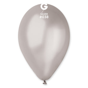 Metallic Balloon Silver #038 - 12 in.