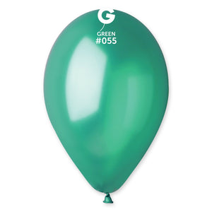 Metallic Balloon Green #055 - 12 in.