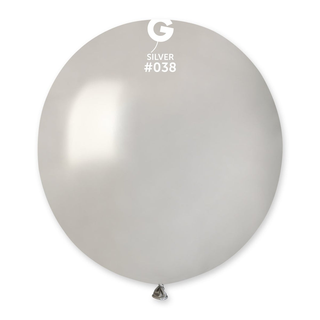 Metallic Balloon Silver #038 - 19 in.
