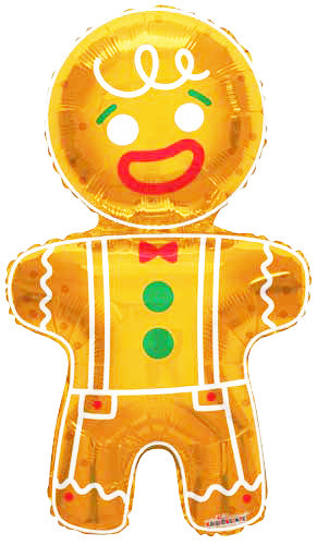 Gingerbread Man Foil Balloon 36 in.