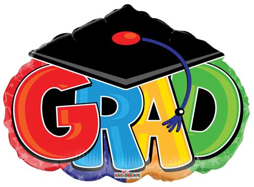 Grad Cap Junior Shape Foil Balloon 18 in.