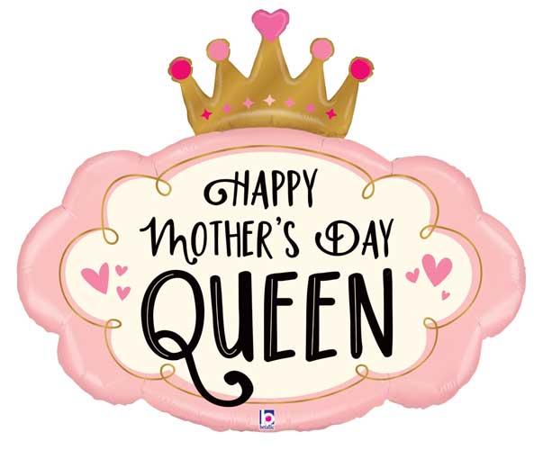 Mother's Day Crown Shape Foil Balloon - 30 in.