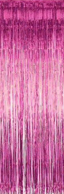 Sparkle Fringe Curtain - 3' x 8' Hot Pink