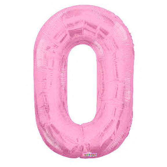 Light Pink Foil Number Balloons (0 to 9) - 14 in.