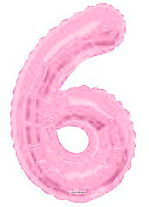 Light Pink Foil Number Balloons (0 to 9) - 14 in.