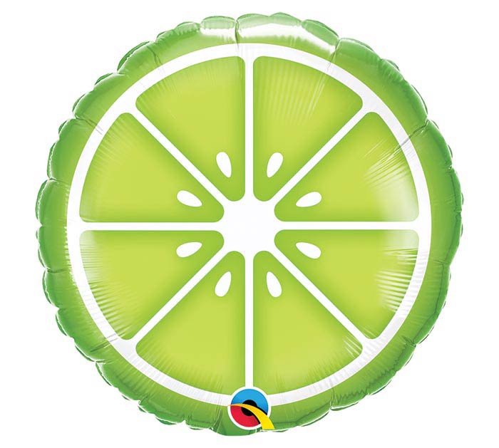 Sliced Lime Foil Balloon 18 in.