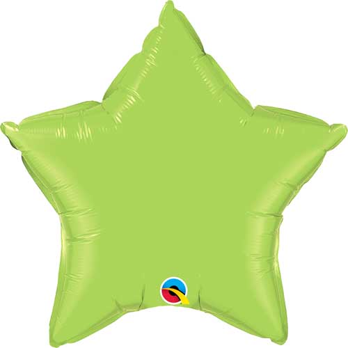 Star Shaped Foil Balloons - 18 in. Lime Green