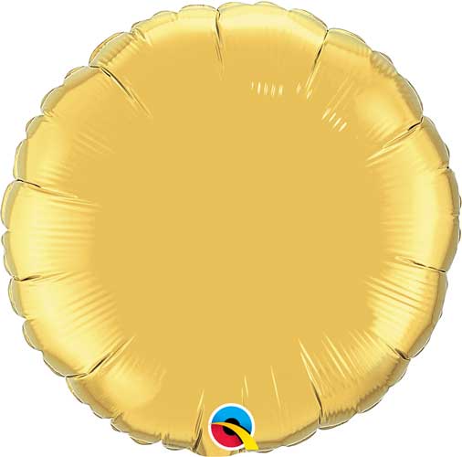 Round Solid Foil Balloon 9 in. Gold