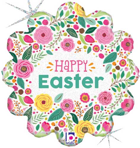 Easter Spring Flower Foil Balloon 18 in.