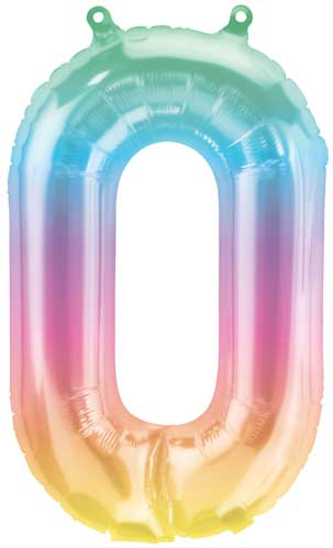 Jelli Ombre Foil Number Balloons (0 to 9) - 16 in.