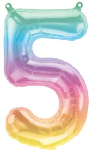 Jelli Ombre Foil Number Balloons (0 to 9) - 16 in.