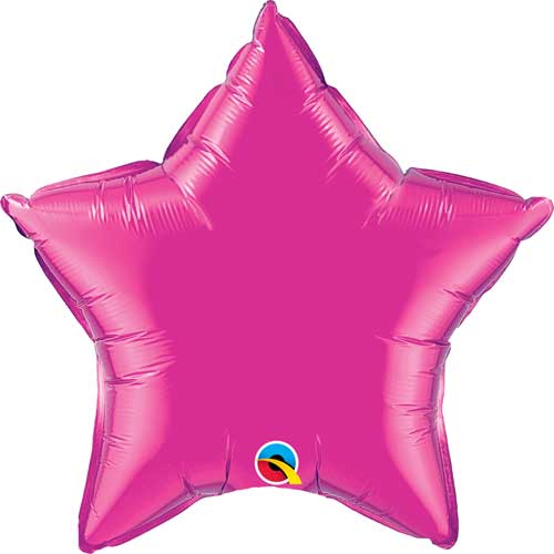 Star Shaped Foil Balloons - 18 in. Magenta