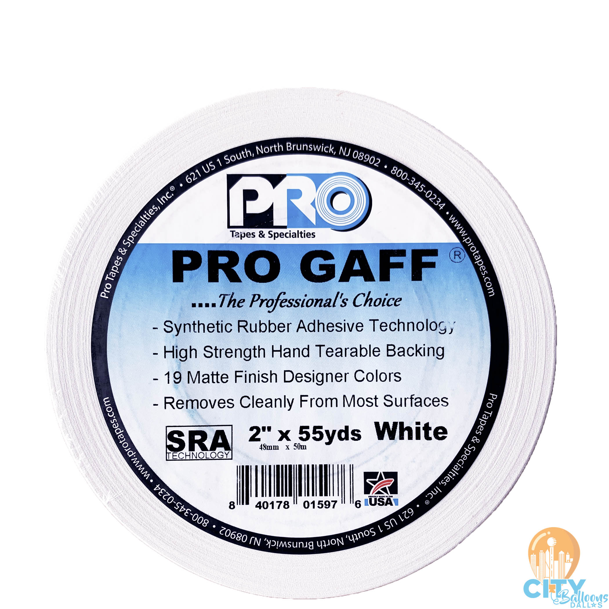 PRO - Cinta adhesiva decorativa profesional - Blanco mate 2 pulg.