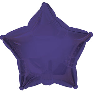 Self Sealing Star Shaped Foil Balloons - 7 in. (3 Pack) Purple