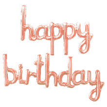 Load image into Gallery viewer, &quot;Happy Birthday&quot; Script Foil Balloon (Choose Color) - 33 in. / 48 in.