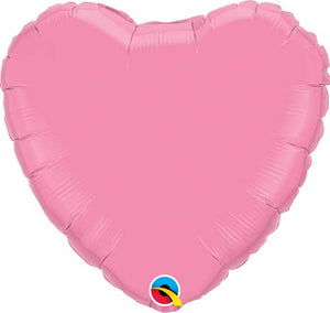 Solid Heart Shaped Foil Balloons - 18 in. (Choose Color)