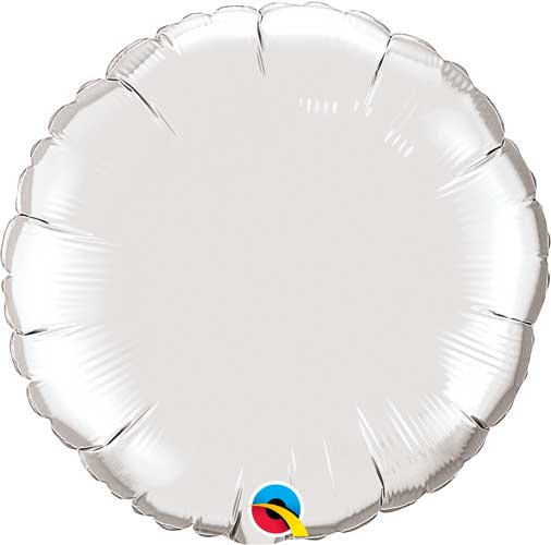 Round Solid Foil Balloon 36 in. Silver