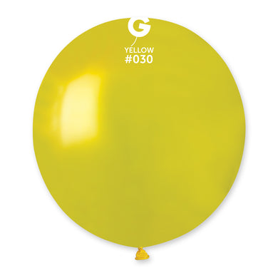 Metallic Balloon Yellow #030 - 19 in.