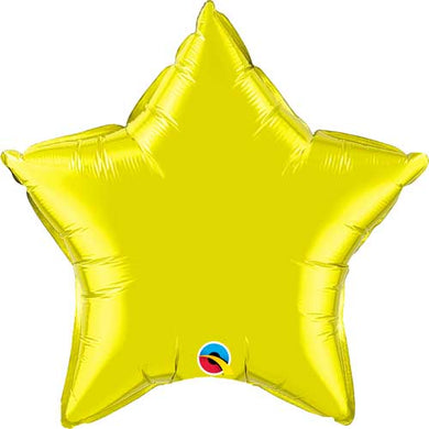 Globos de aluminio con forma de estrella, 18 pulgadas, color amarillo citrino