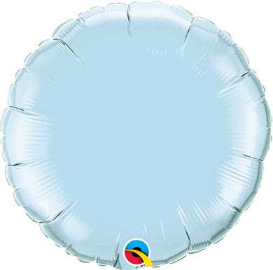 Round Solid Foil Balloon 18 in. Pearl Light Blue