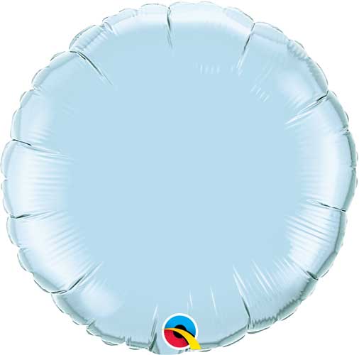 Round Solid Foil Balloon 18 in. Pearl Light Blue