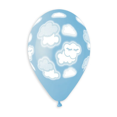 Baby Blue Clouds Printed Balloon 13 in. #899