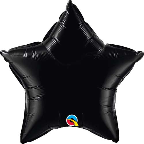 Globos de aluminio con forma de estrella, 18 pulgadas, color negro ónix