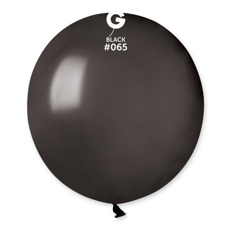 Globo Metálico Negro #065 - 19 pulg.