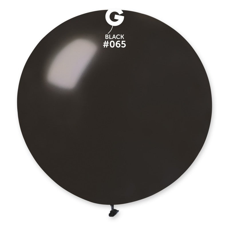 Globo Metálico Negro N°065 - 31 in. (x1)