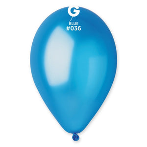 Metallic Balloon Blue #036 - 12 in.