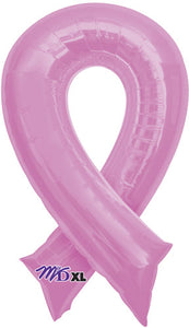 Breast Cancer Ribbon Foil Balloon 37 in.