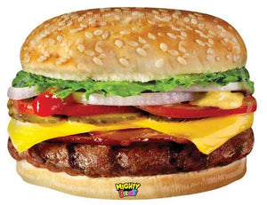 Mighty Bright Cheeseburger Shape Balloon 31 in.