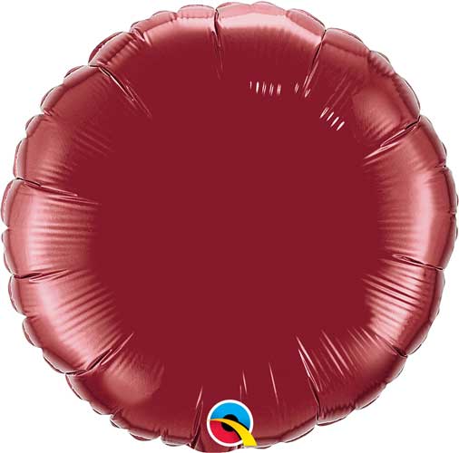 Round Solid Foil Balloon 18 in. - Burgundy